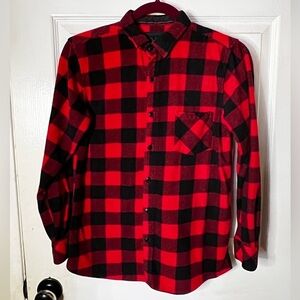Nomad Kids Red and Black Plaid Button Down Shirt